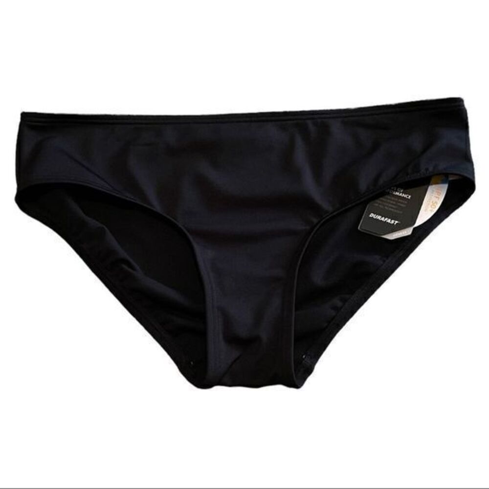 NWT TYR Women's Swim Bikini Bottom Midrise UPF‎ 50+ Protection Black Size 14